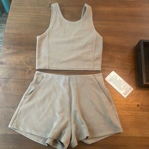 lululemon ribbed softstreme set